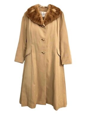 The Vogue Vintage Dress Overcoat Mink Collar 60's